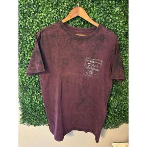 Fast & Furious Affliction Men Acid Red Shiny Logo Cars Crew Neck Tee T-Shirt M N